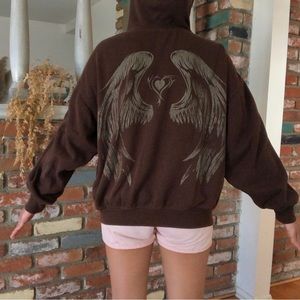 Hu0026M | Jackets u0026 Coats | Y2k Style Hm Heaven Sent Oversized Hooded Jacket |  Poshmark